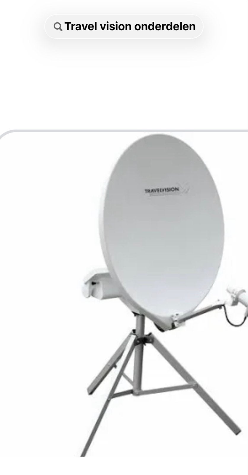 Complete travel Vision schotelantenne R6 in onderdelen, Audio, Tv en Foto, Schotelantennes, Ophalen, Gebruikt, (Schotel)antenne-accessoires