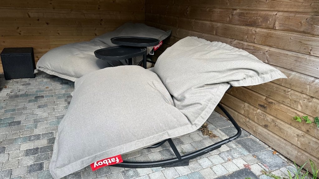 2 Fatboy Rock ‘n Roll schommelstoelen, Ophalen, Zo goed als nieuw, Beige, Zitzakstoel
