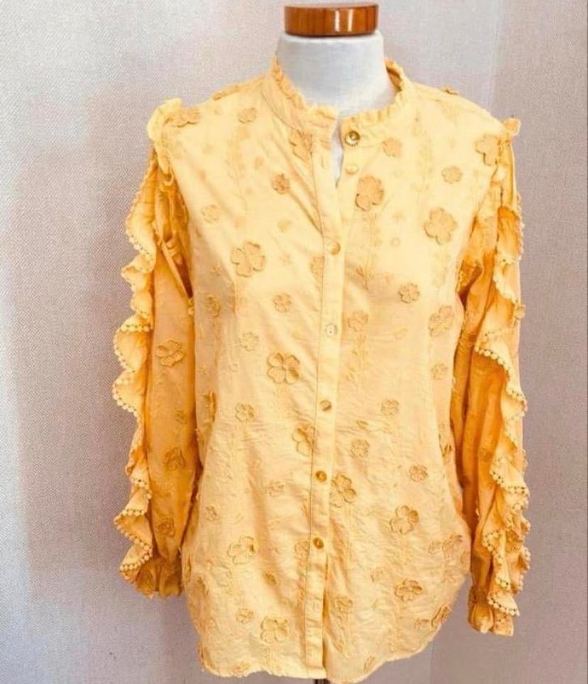 Fabienne Chapot blouse – maat 40, Ophalen of Verzenden, Zo goed als nieuw, Maat 38/40 (M), Geel
