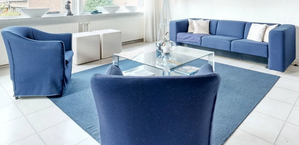 Bank en stoel set voor woonkamer, Huis en Inrichting, Banken | Bankstellen, Ophalen, Gebruikt, Driepersoons, 75 tot 100 cm