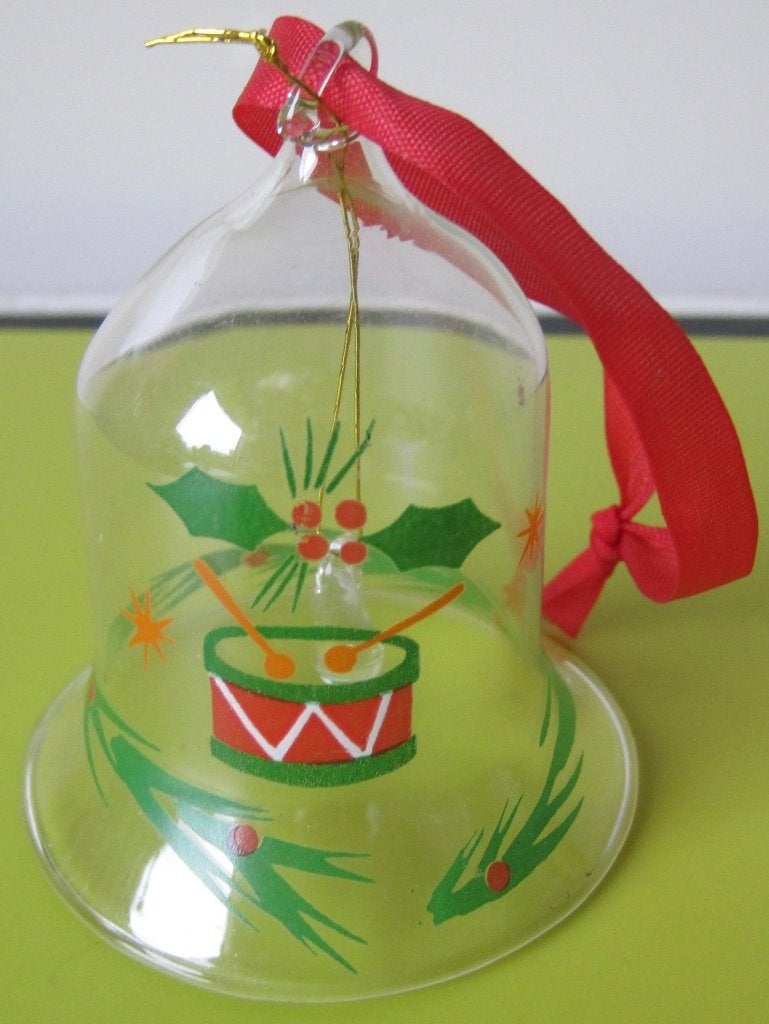kleine doorzichtige glazen kerstklok, Ophalen of Verzenden, Zo goed als nieuw