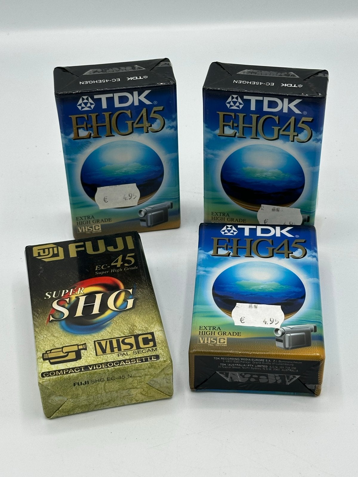 TDK EHGC45 & FUJI Super SHG EC-45 VHS-C Videobanden, Ophalen, Nieuw, Videoband