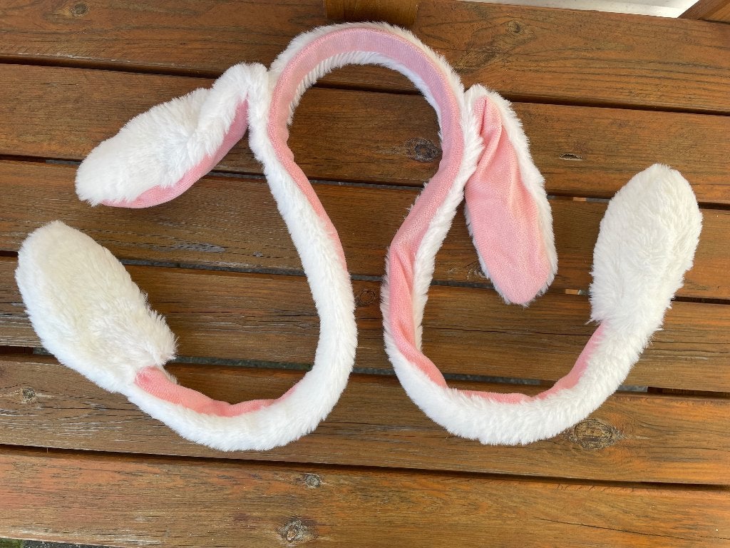 Diadeem konijnenoren bewegende oren | verkleden, Ophalen of Verzenden, Zo goed als nieuw, Jongen of Meisje