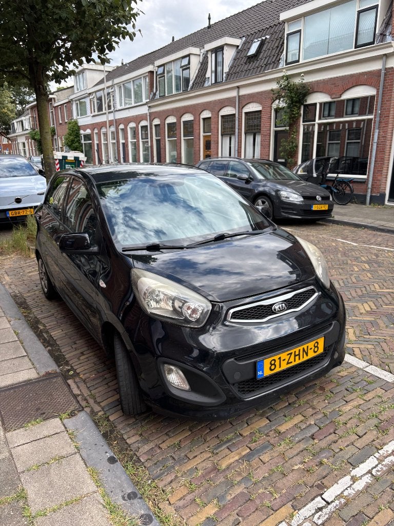 Kia Picanto 1.0 Cvvt 5-DRS 2012 Zwart, Voorwielaandrijving, Euro 5, Stof, Zwart