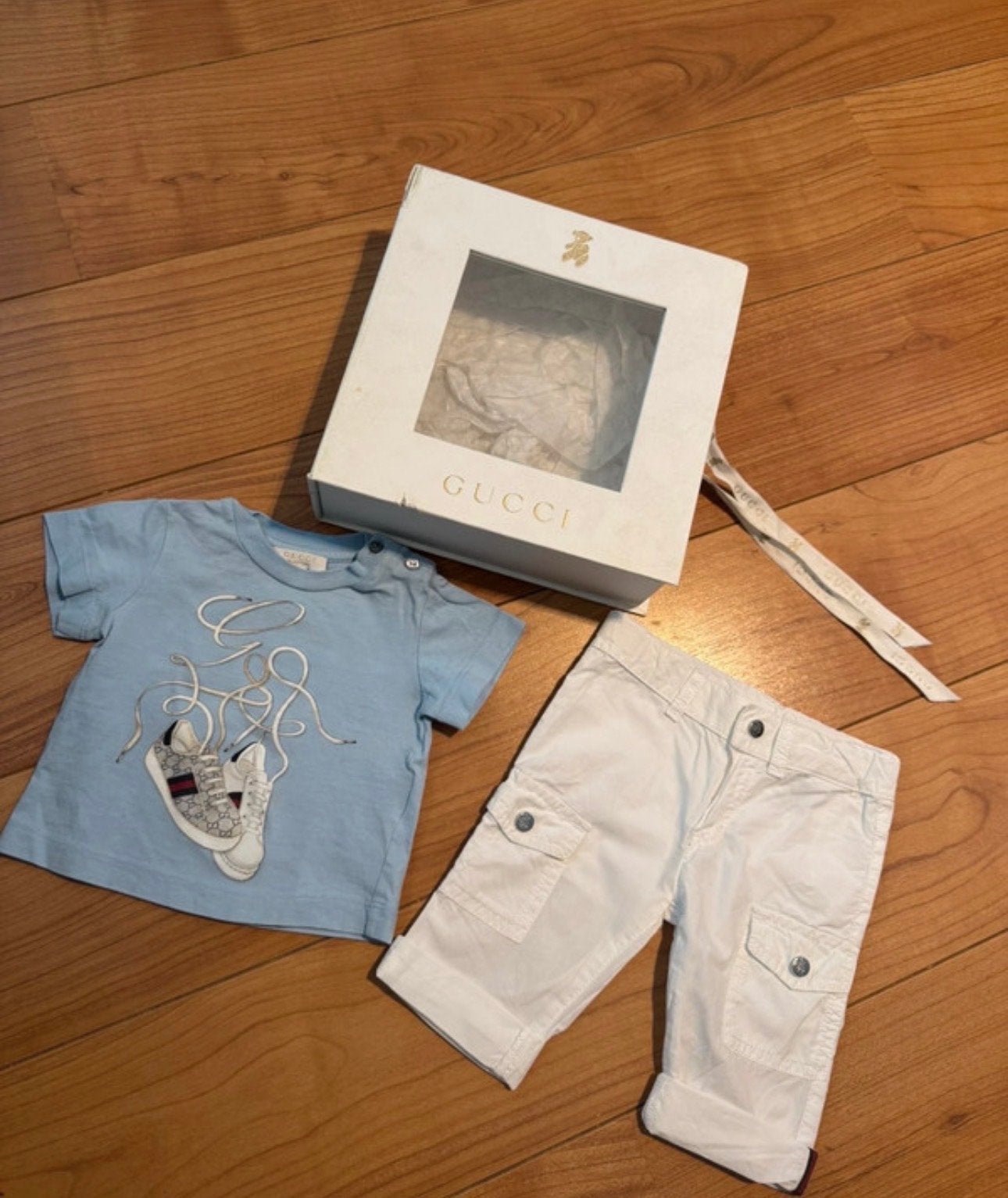 Gucci Baby Setje 3-6M met Geschenkverpakking, Ophalen of Verzenden, Zo goed als nieuw, Jongetje