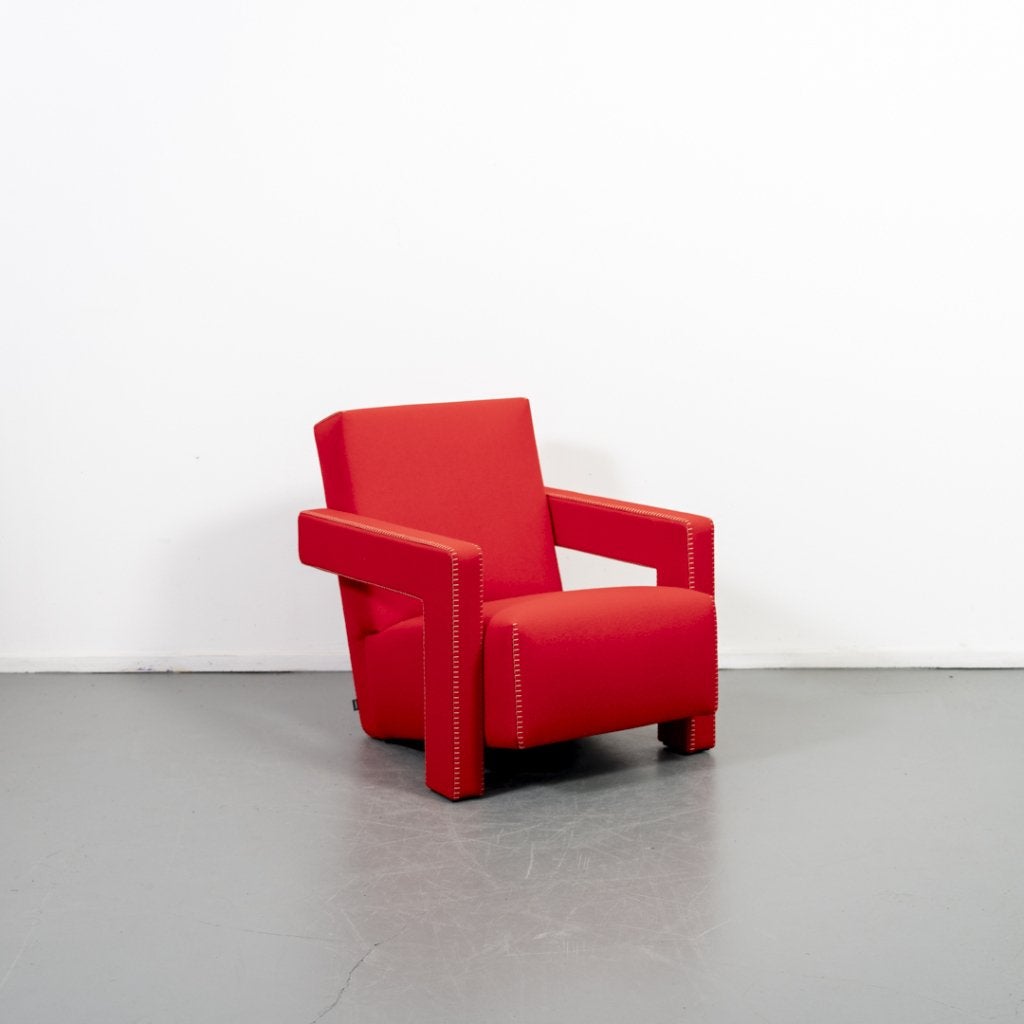 2 Cassina Utrecht 637 fauteuil Rood Nieuw, Niet ingevuld, Niet ingevuld, Nieuw, Stof