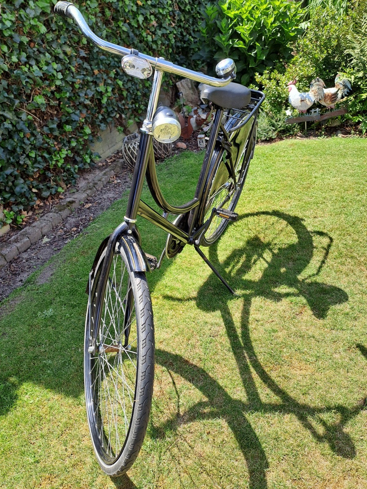 Mooie zwarte omafiets met terugtraprem, Terugtraprem, Gebruikt, 47 tot 50 cm, Versnellingen