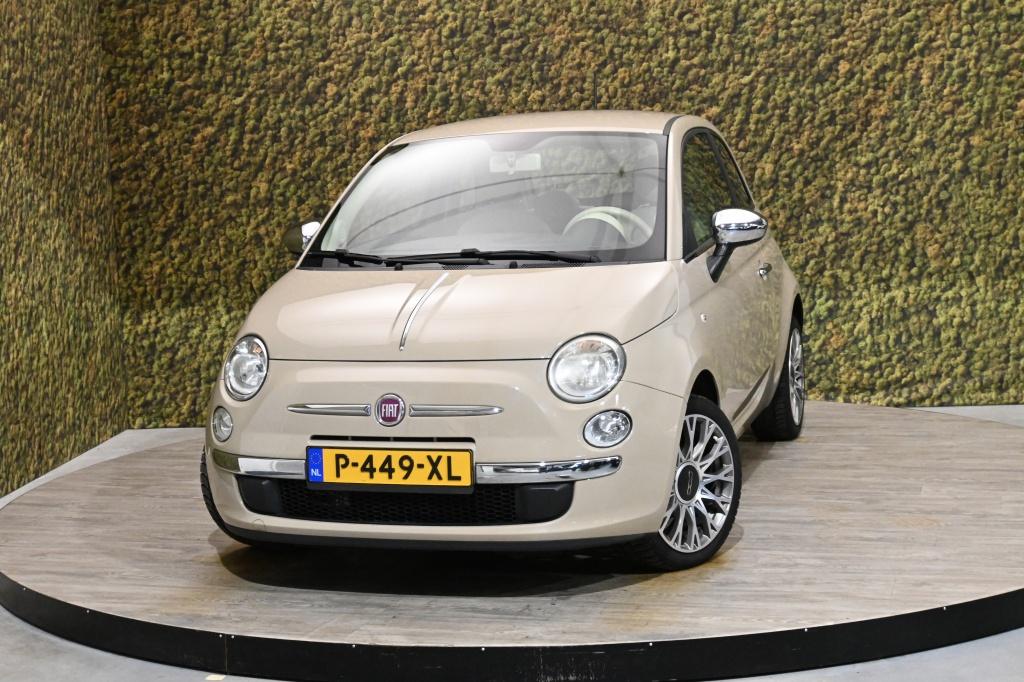 Fiat 500 1.2 Lounge | Cappuccino | Airco | 16"velgen, Auto's, Voorwielaandrijving, Gebruikt, 4 cilinders, Bedrijf