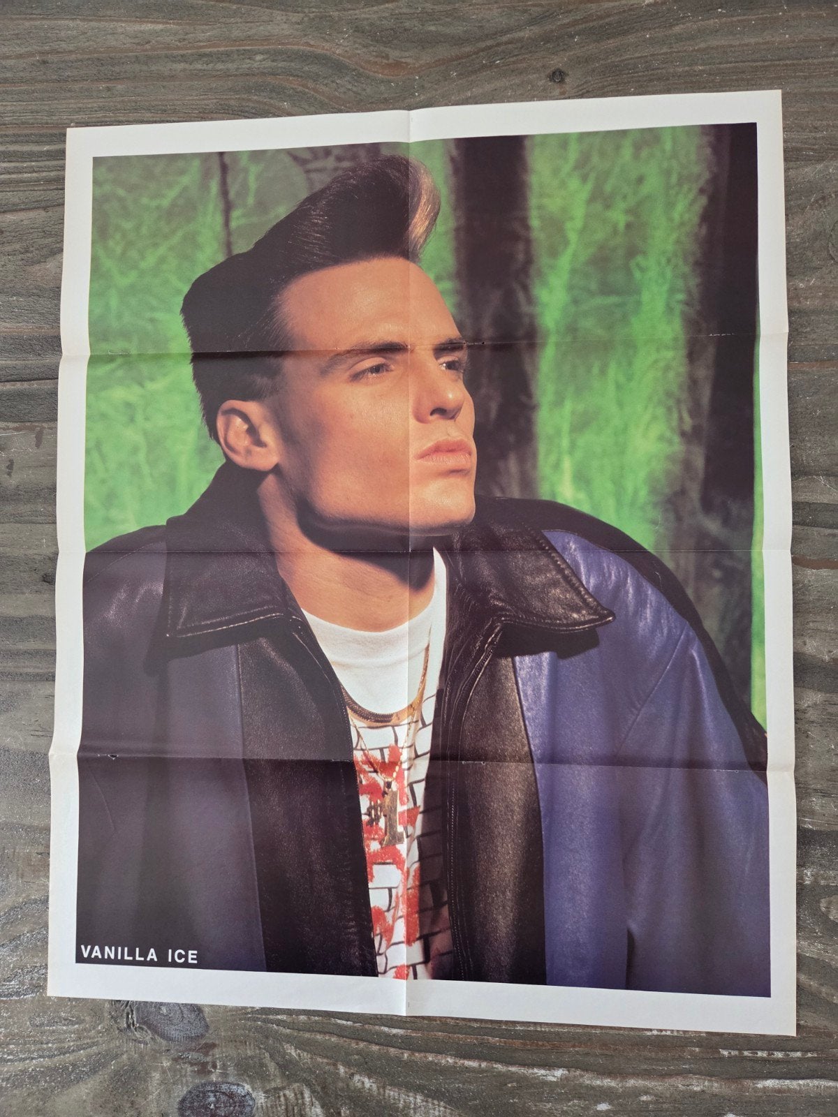 Vintage Vanilla Ice Poster - Jaren '90, Ophalen of Verzenden, Zo goed als nieuw, A1 t/m A3, Film en Tv