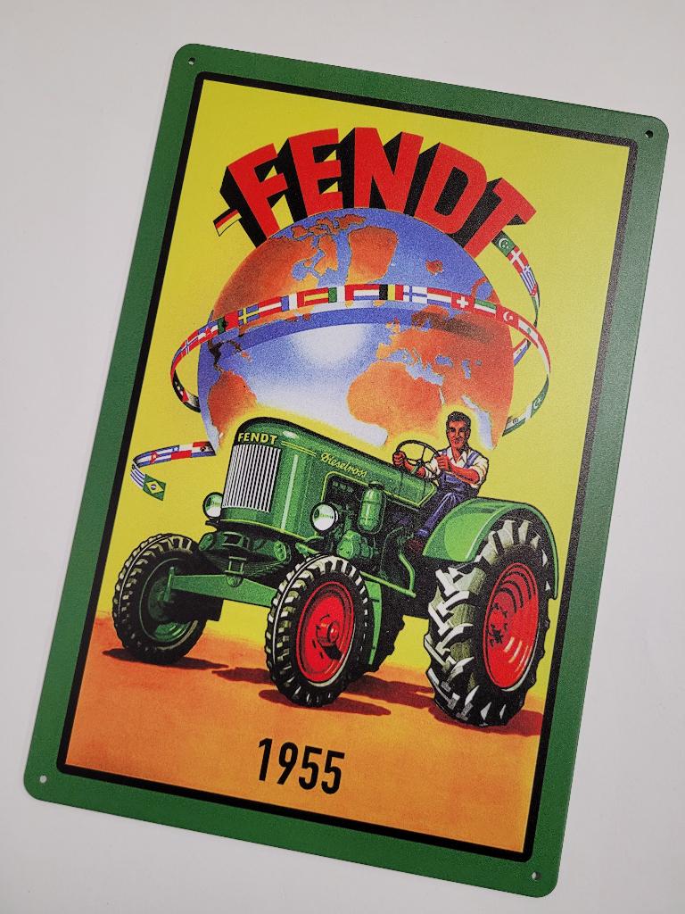 Fendt Tractor 1955 reclamebord van metaal wandbord decoratie, Info@deconoord.nl, Deco Noord, Nieuw, Ophalen of Verzenden