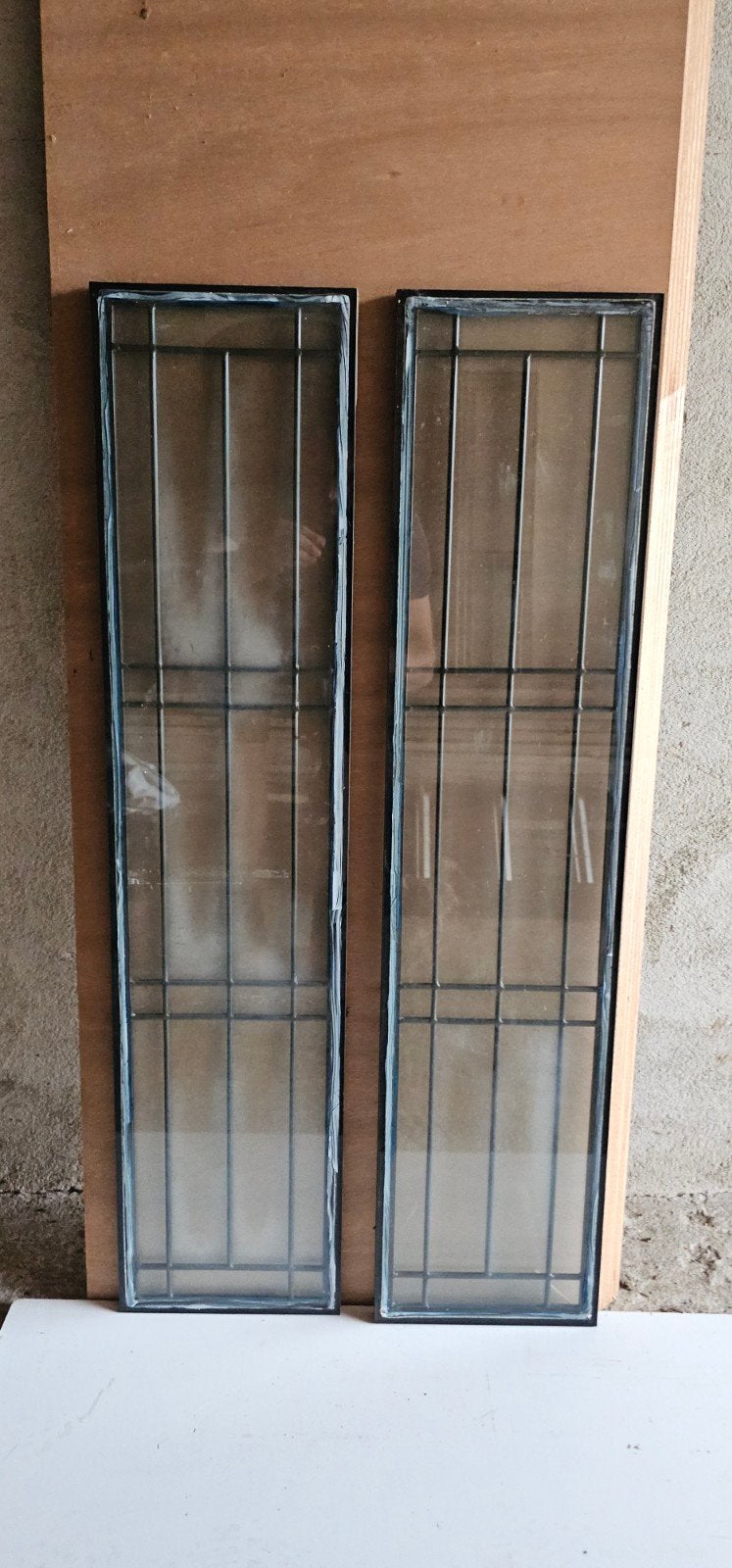 Glas in lood ramen - set van 2, Ophalen, Gevelraam of Ruit, Gebruikt, Minder dan 80 cm