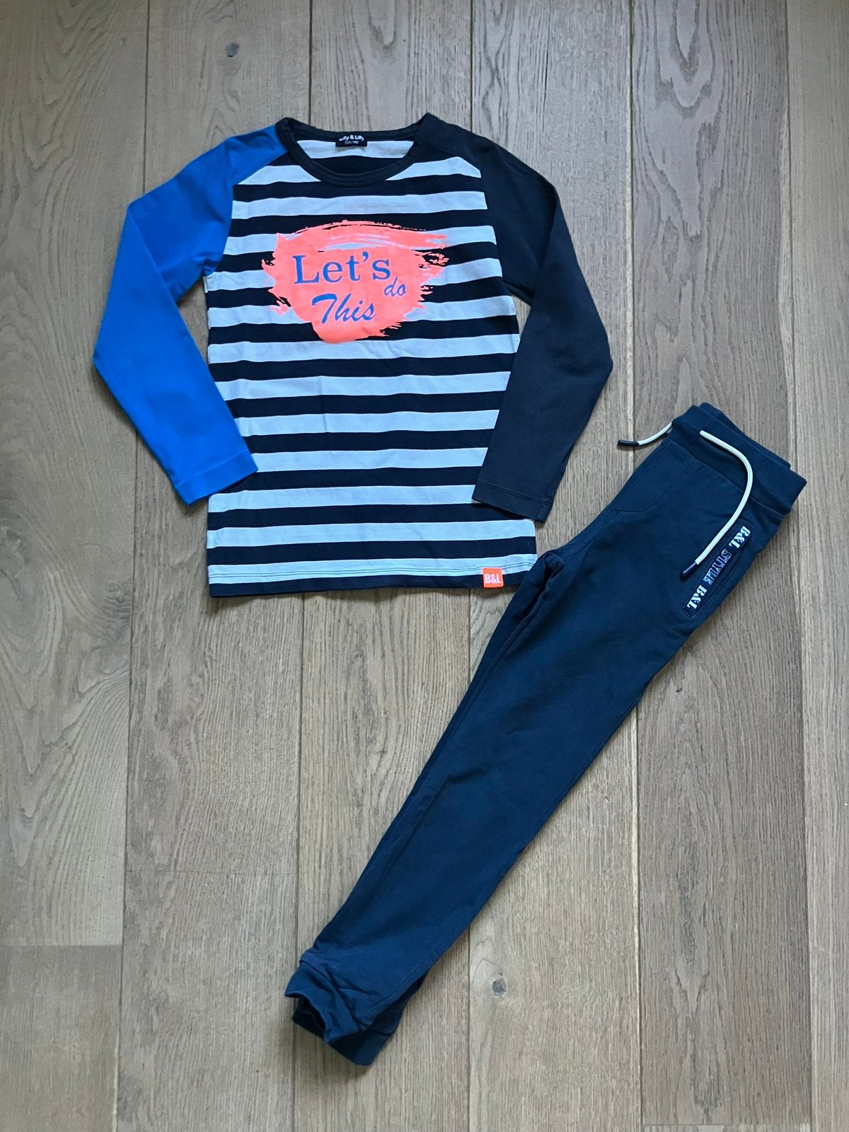 Shirt en broek Billy & Lilly maat 134/140, Ophalen of Verzenden, Gebruikt, Jongen, Broek