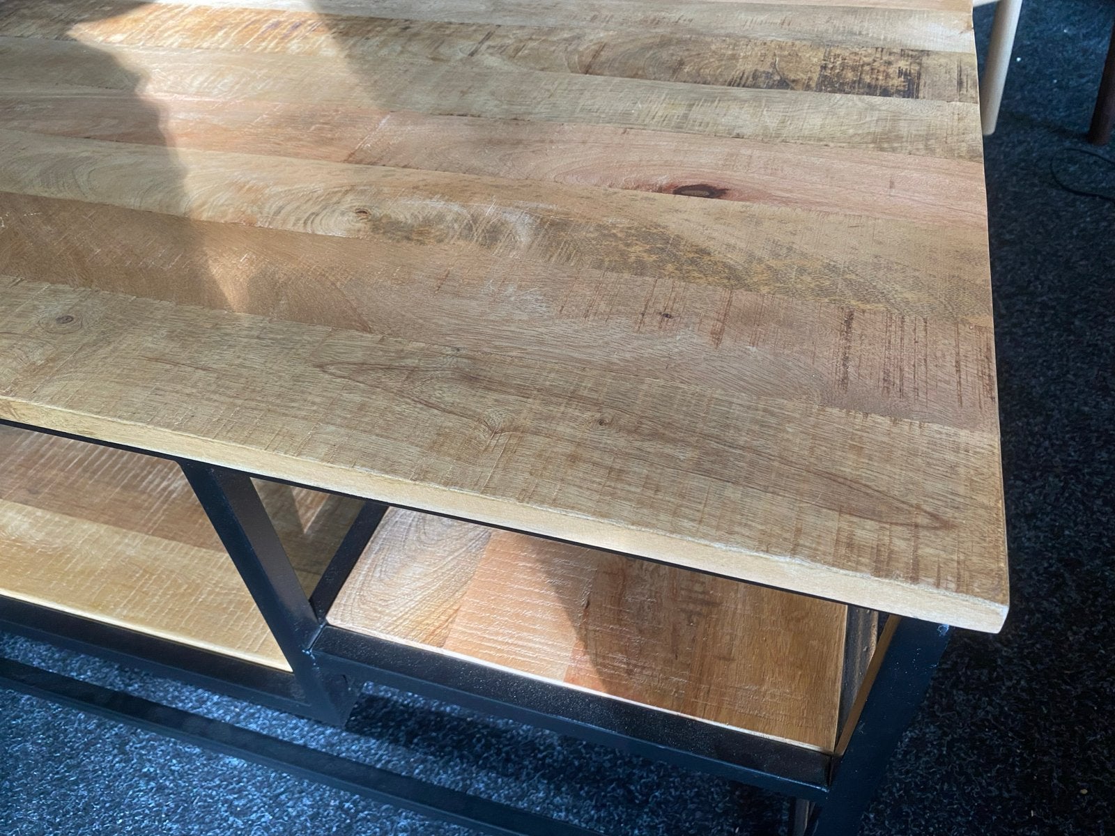 Salontafel 60x90 massief mangohout, Ophalen, 50 tot 100 cm, Nieuw, 50 tot 100 cm