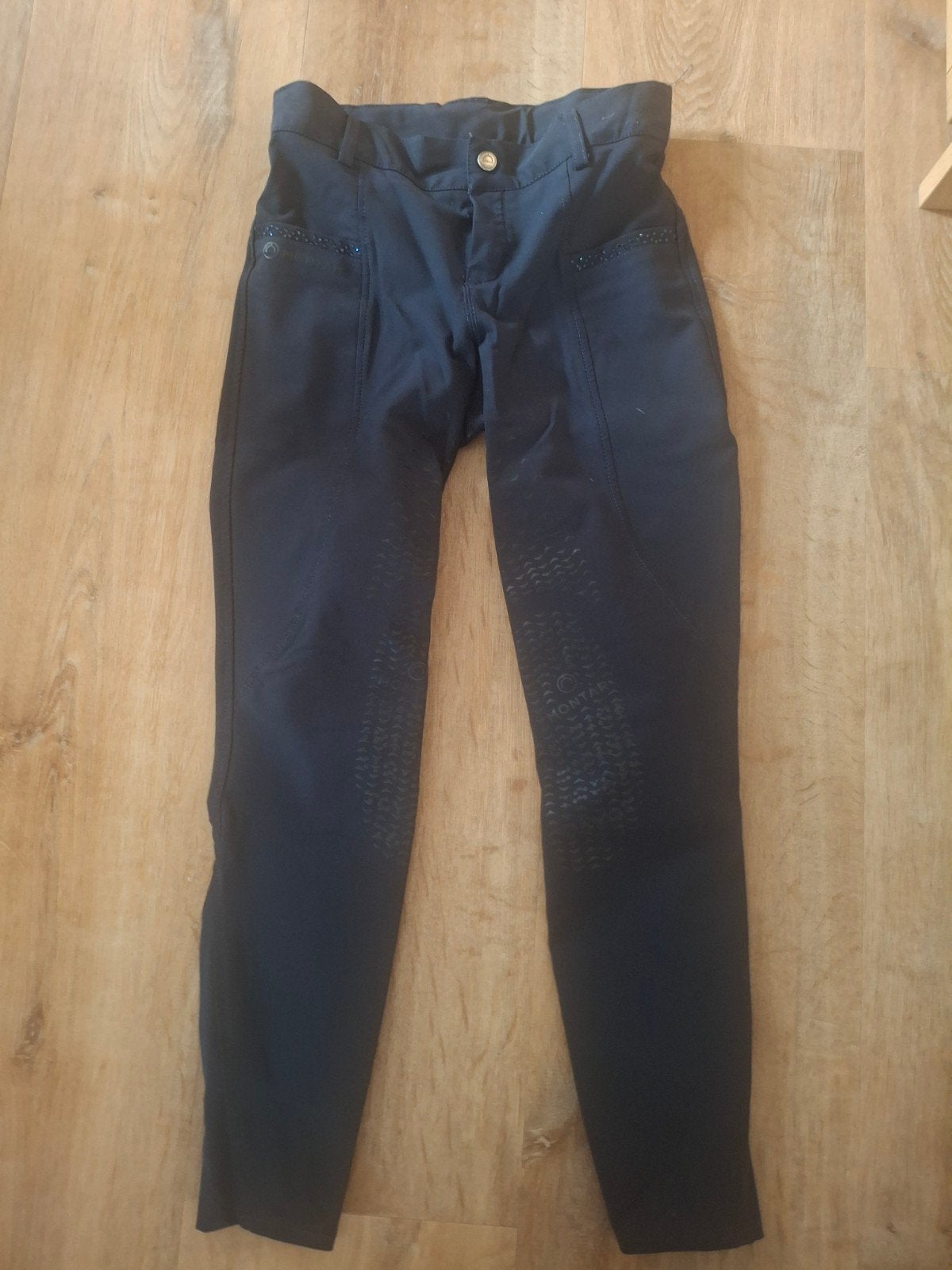 paardrijbroek maat 158, Dieren en Toebehoren, Kinderen, Zo goed als nieuw, Blauw, Ritssluiting