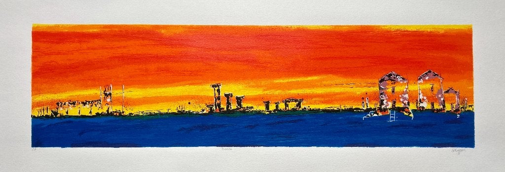 Zeefdruk Henk Kuijpers - Nisaki   ZOMEROPRUIMING, Antiek en Kunst, Gesigneerd, Verzenden, Zeefdruk