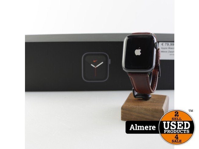 Apple Watch Nike Series 5 44mm Zwart | Prima staat, Sieraden, Tassen en Uiterlijk, Apple, Zo goed als nieuw, Support@apple.com