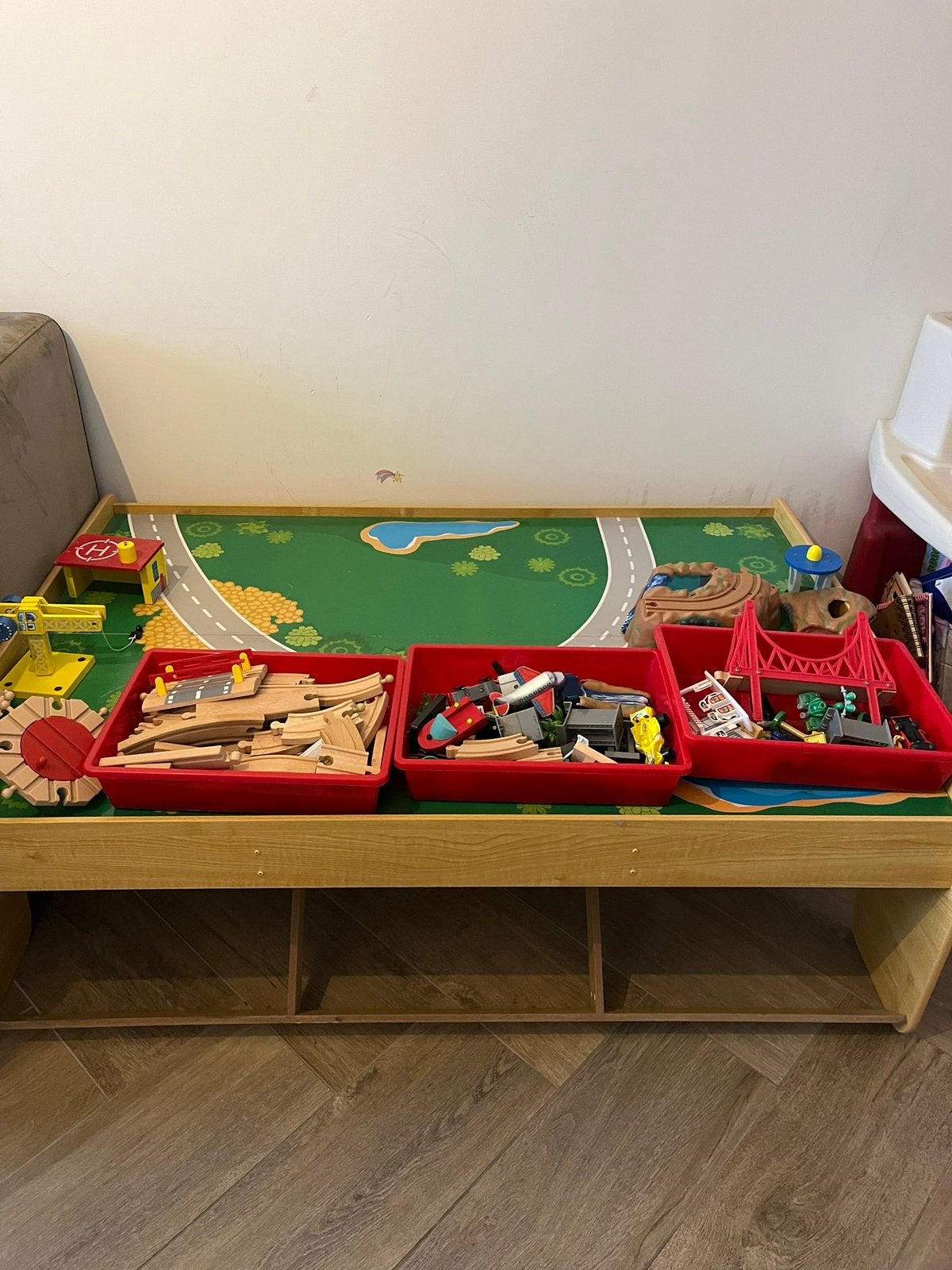 Speeltafel treinbaan, Ophalen of Verzenden, Gebruikt