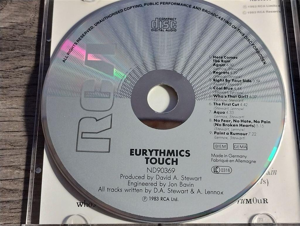Eurythmics - Touch, Ophalen of Verzenden, Gebruikt