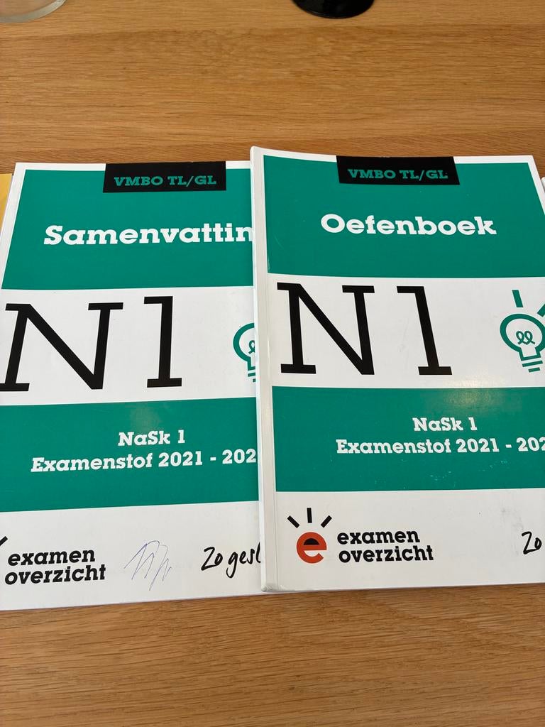 Examenoverzicht NaSk 1 VMBO TL/GL 2021-2022, Ophalen of Verzenden, Zo goed als nieuw, VMBO, Natuurkunde