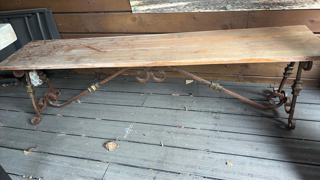 Bankje met stalen frame, Ophalen of Verzenden