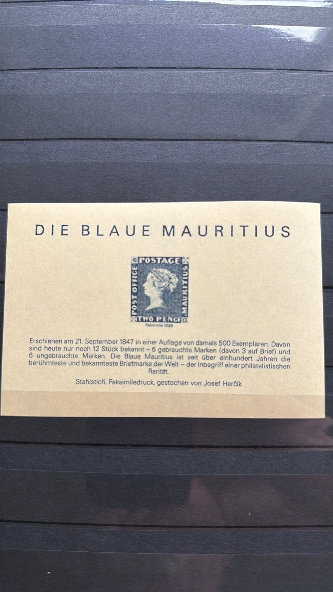 Die Blaue Mauritius (Faksimile 1986), Ophalen of Verzenden, BRD