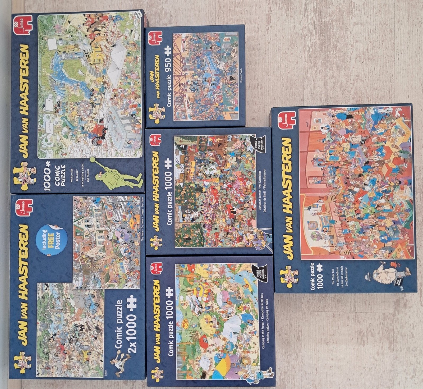 jan van haasteren, Ophalen, 500 t/m 1500 stukjes, Gebruikt, Legpuzzel
