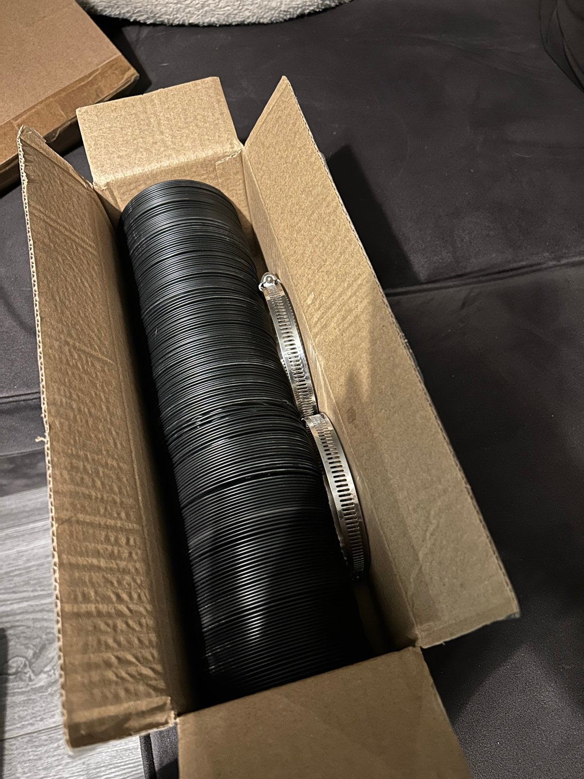Zwarte afvoerslang 5 m - Flexibele ventilatieslang, Ophalen of Verzenden, Nieuw, Afzuiger