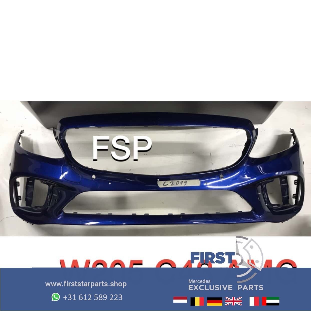 W205 C205 A205 S205 FACELIFT C43 AMG LINE VOORBUMPER BLAUW 2, Auto-onderdelen, Carrosserie en Plaatwerk, Bumper, Mercedes-Benz
