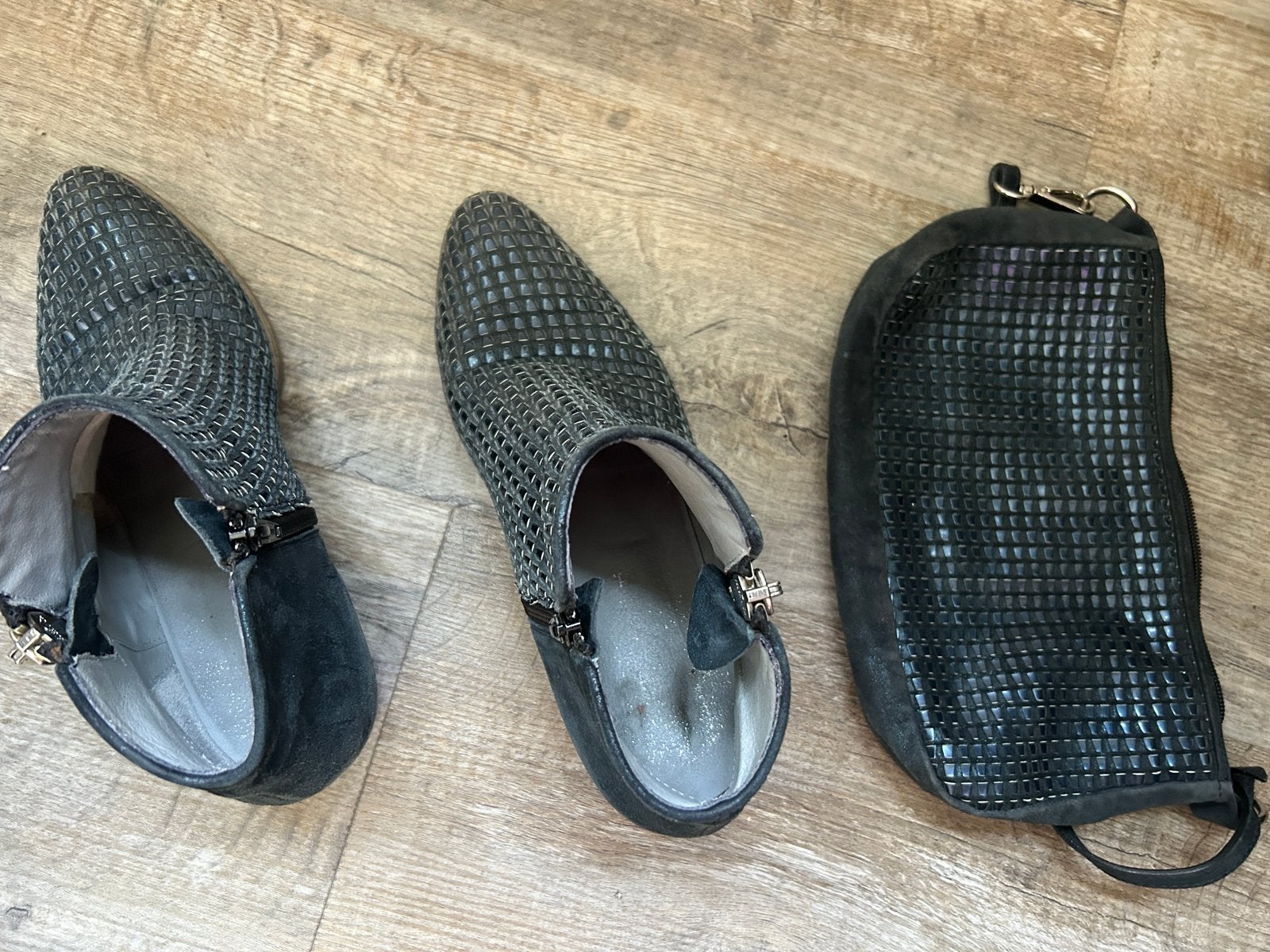 Maripe set: blauwe laarsjes (maat 39) met handtasje, Kleding | Dames, Schoenen, Blauw, Lage of Enkellaarzen, Ophalen of Verzenden