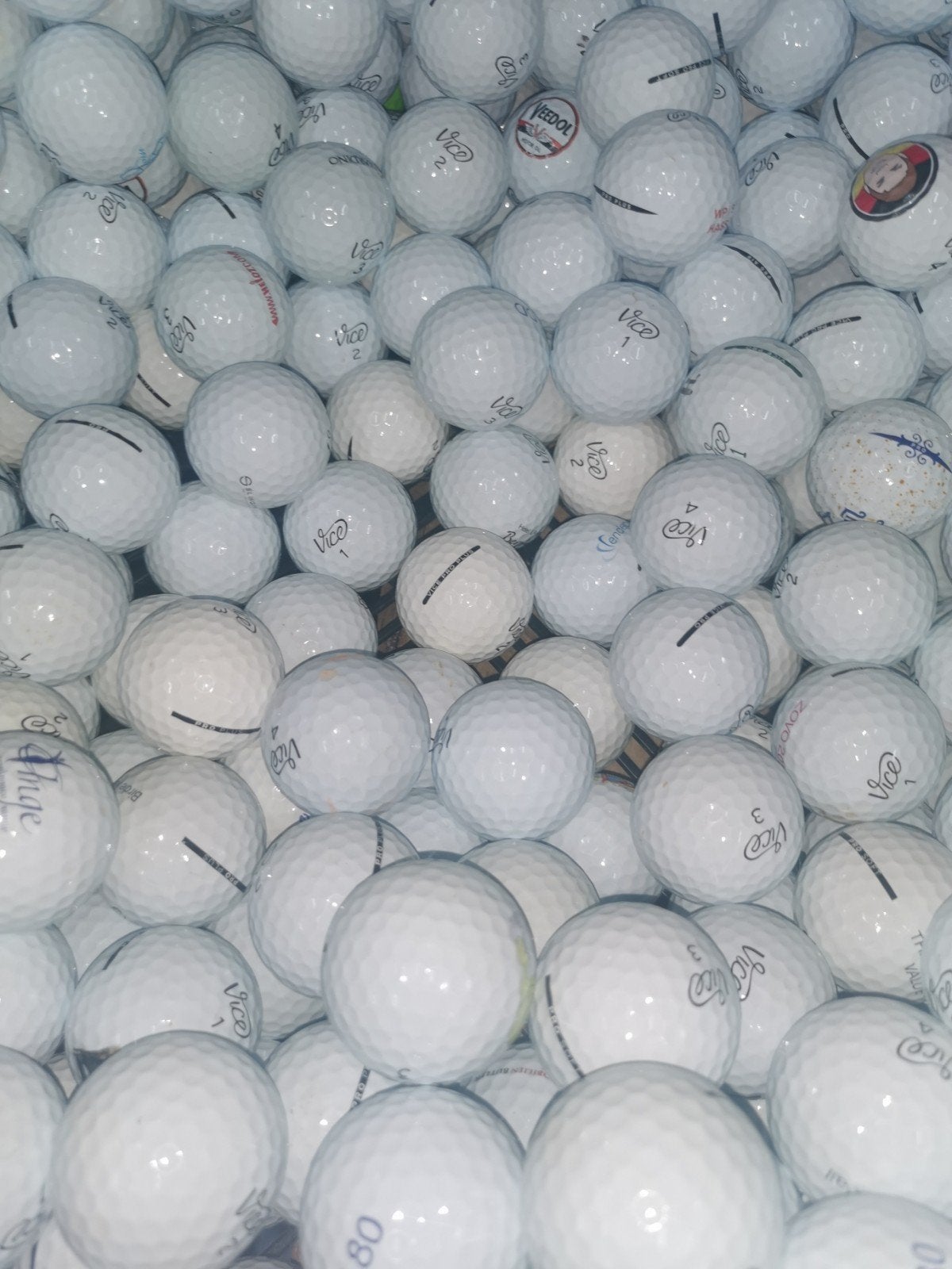 Vice pro golfballen 50 stuks AAAA kwaliteit, Ophalen of Verzenden, Zo goed als nieuw, Bal(len)