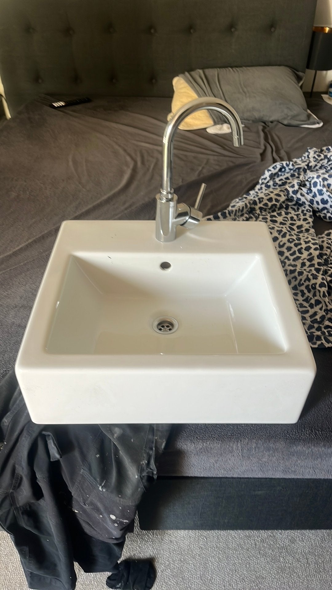 Wasbak wit, Ophalen, 50 tot 100 cm, Zo goed als nieuw, Minder dan 100 cm
