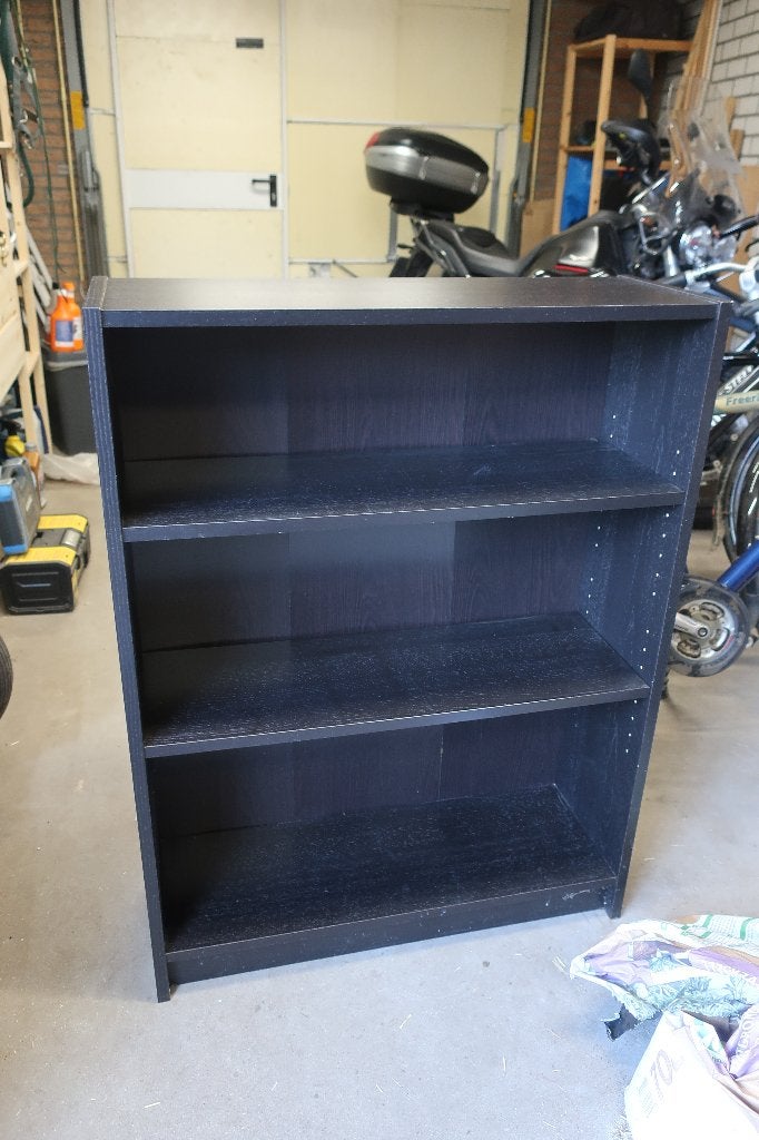 Billy boekenkast zwart, Gebruikt, 100 tot 150 cm, 25 tot 50 cm, 50 tot 100 cm