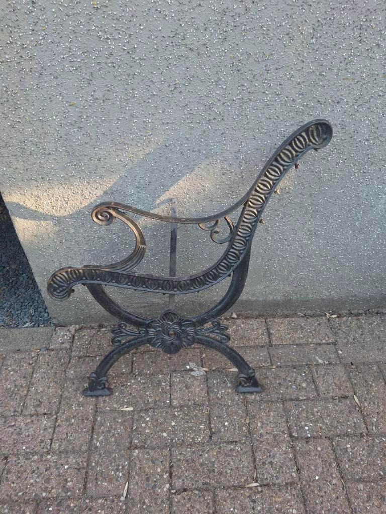Leuningen  tuinbank  gietijzerenbank vintage  antiek, Ophalen, Gebruikt, Metaal