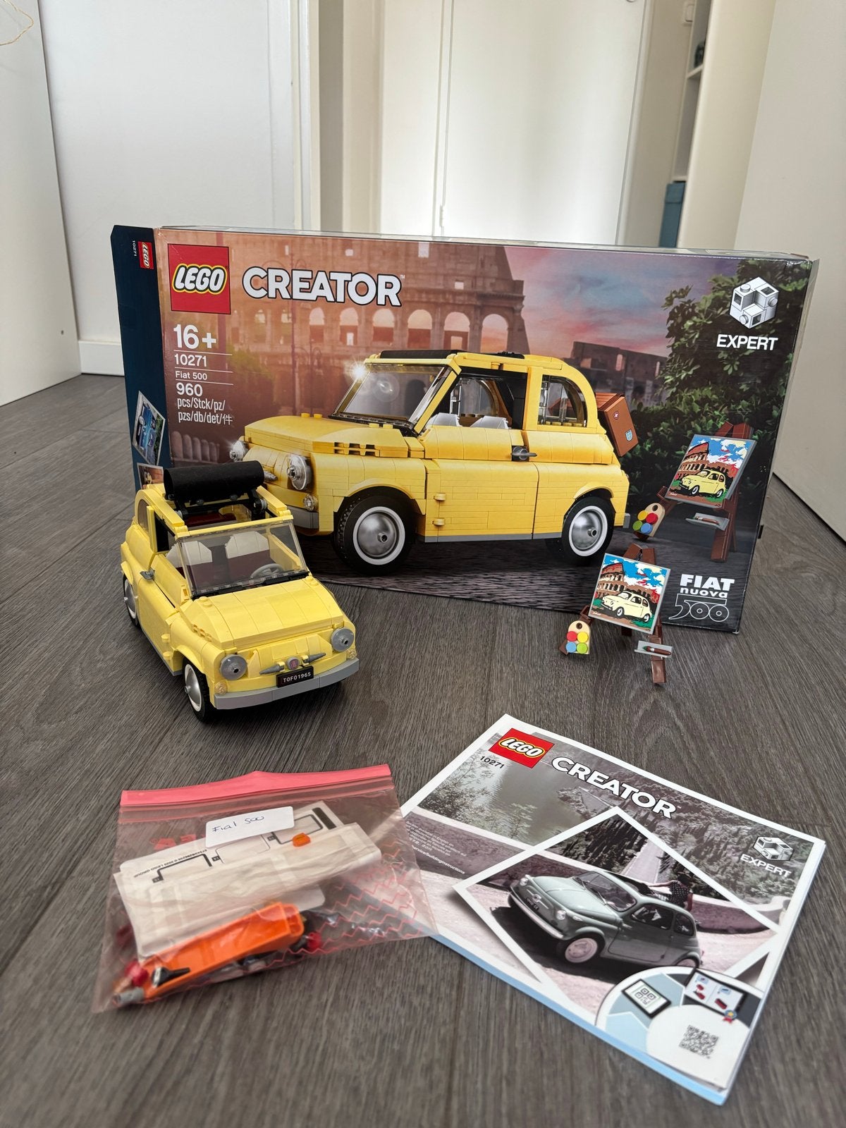 LEGO Creator Fiat 500 (10271) met doos, handleiding, extra's, Ophalen of Verzenden, Gebruikt, Overige merken