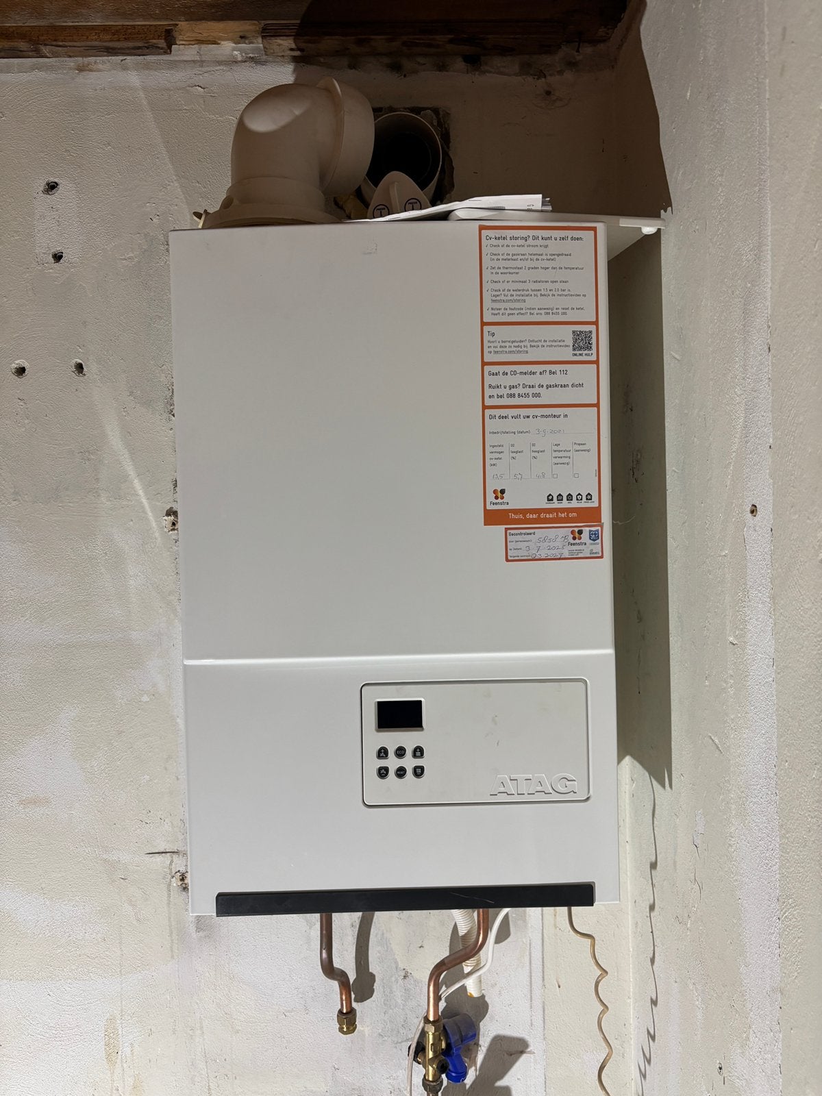 Atag CV ketel P27C — 22,1 kW, CW4 - weinig gebruikt - 2021, Ophalen, 30 tot 80 cm, Cv-ketel of Combi-ketel, Minder dan 60 cm
