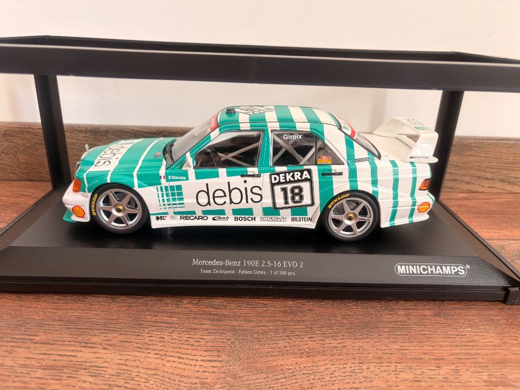 Minichamps  1:18 Mercedes 190E 2.5-16 Evo - Giroix-DTM 1991, Ophalen of Verzenden, Zo goed als nieuw, Auto, MiniChamps