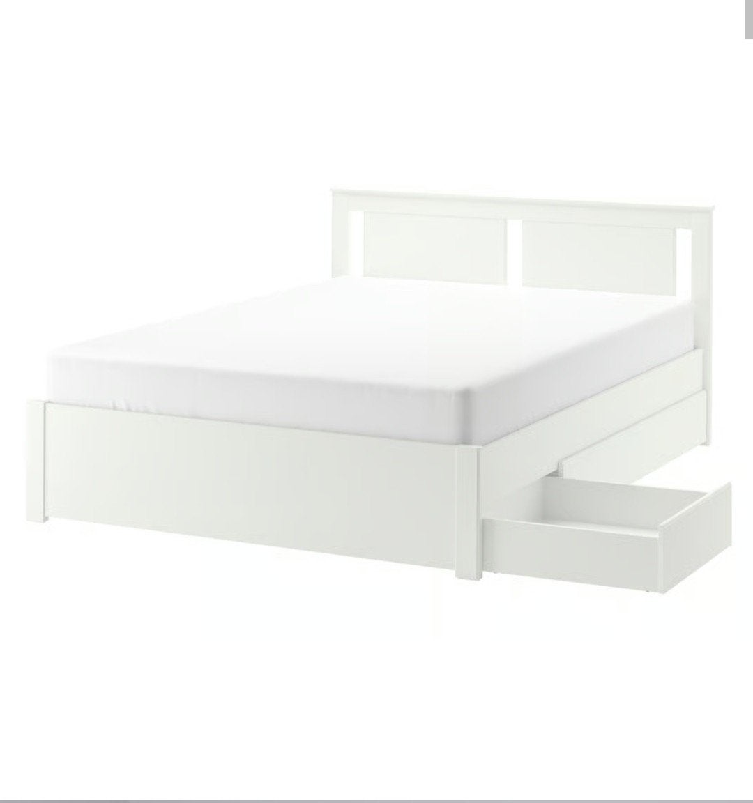 Ikea Songesand 160*200, Ophalen, Gebruikt, Wit, Tweepersoons