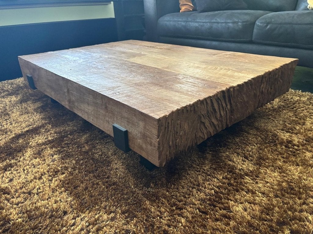 Teak salontafel, Ophalen, 100 tot 150 cm, Teakhout, 50 tot 100 cm