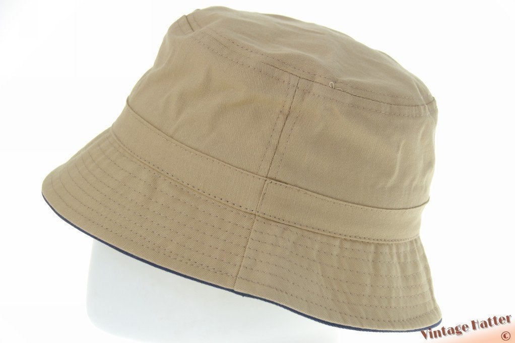 Zomer safari of buckethoed beige met blauw randje 58, 59, 60, Ophalen of Verzenden, Nieuw, 58 cm (L, 7¼ inch) of meer, Hoed