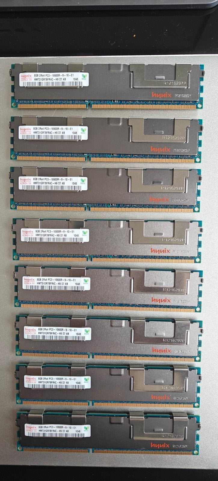 Hynix 8GB DDR3 PC3-10600R Server RAM (8 stuks), Computers en Software, Gebruikt, Server, 8 GB, DDR3