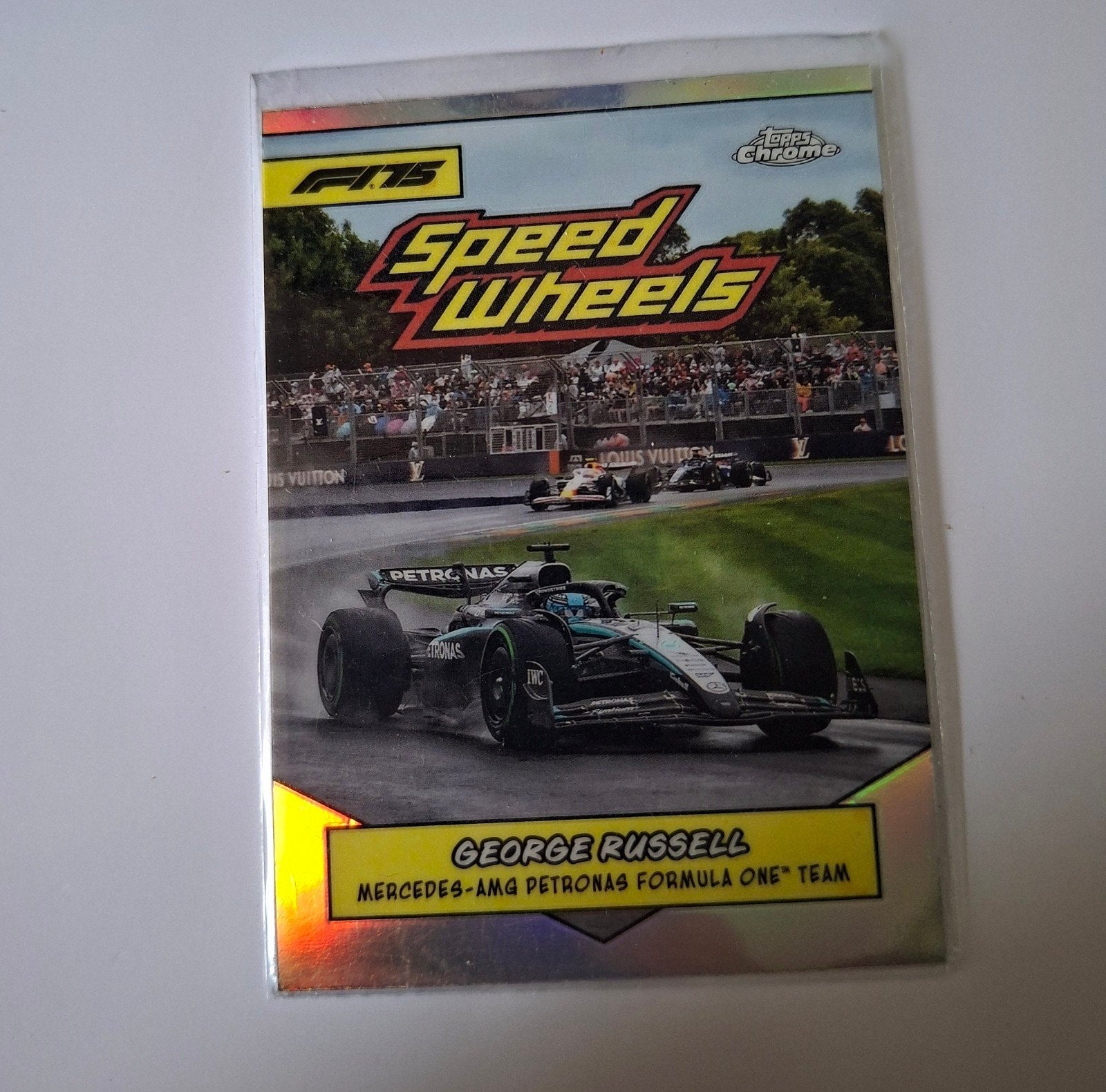 Topps Chrome Speed Wheels George Russell F1 Kaart, Ophalen of Verzenden, Zo goed als nieuw, Formule 1