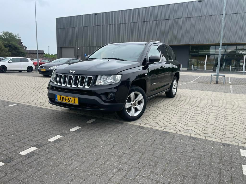 Jeep Compass 2.0 16v 156pk 2WD 2013 Zwart, Auto's, Jeep, 1998 cc, 450 kg, Zwart, Compass