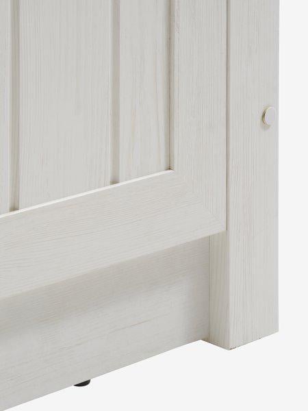 Jysk bed Markskel 90x200 wit/eiken, Ophalen, 90 cm, Eenpersoons, Wit