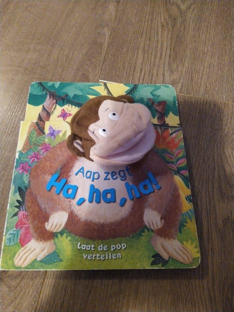 Aap zegt HA HA HA - met Handpop, Ophalen of Verzenden, Gelezen, 1 tot 2 jaar