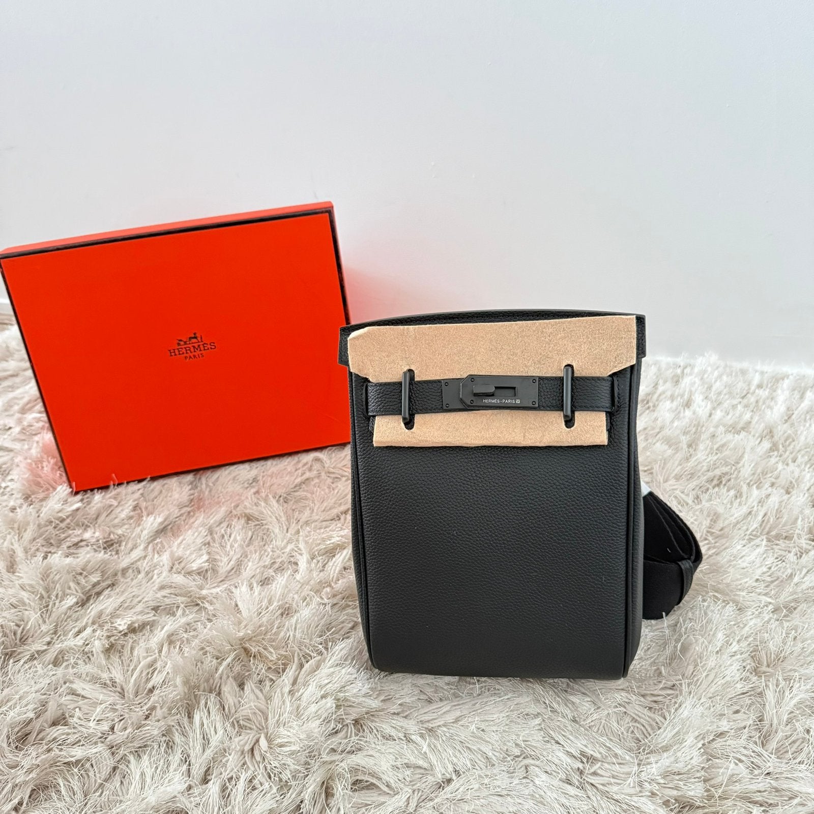 Hermes hac sac a dos PM zwart leder noir rugtas schoudertas, Sieraden, Tassen en Uiterlijk, Tassen | Schoudertassen, Ophalen of Verzenden
