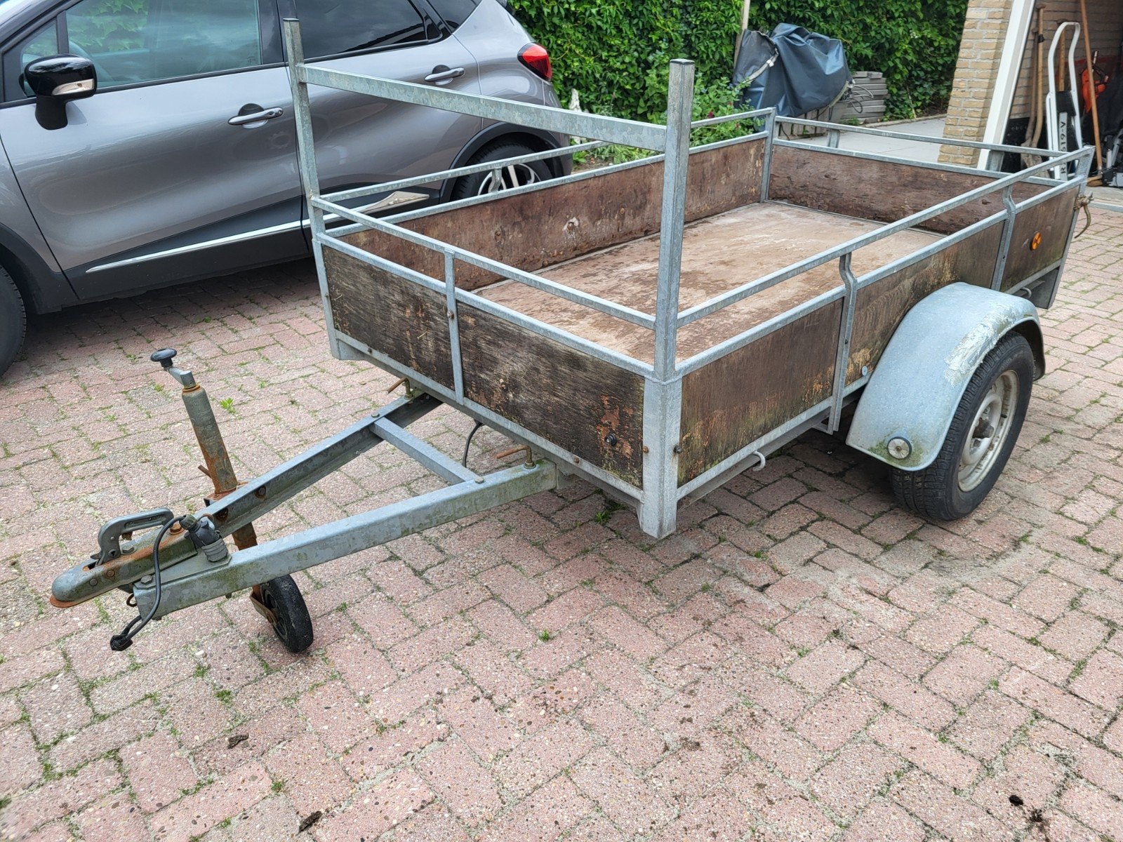Aanhanger met beetje werk, ca. 225 x 120, Ophalen, Gebruikt