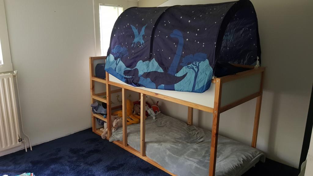 Ikea Kura, verstevigd en met Dino Tent, Ophalen, Gebruikt, Eenpersoons, 90 cm