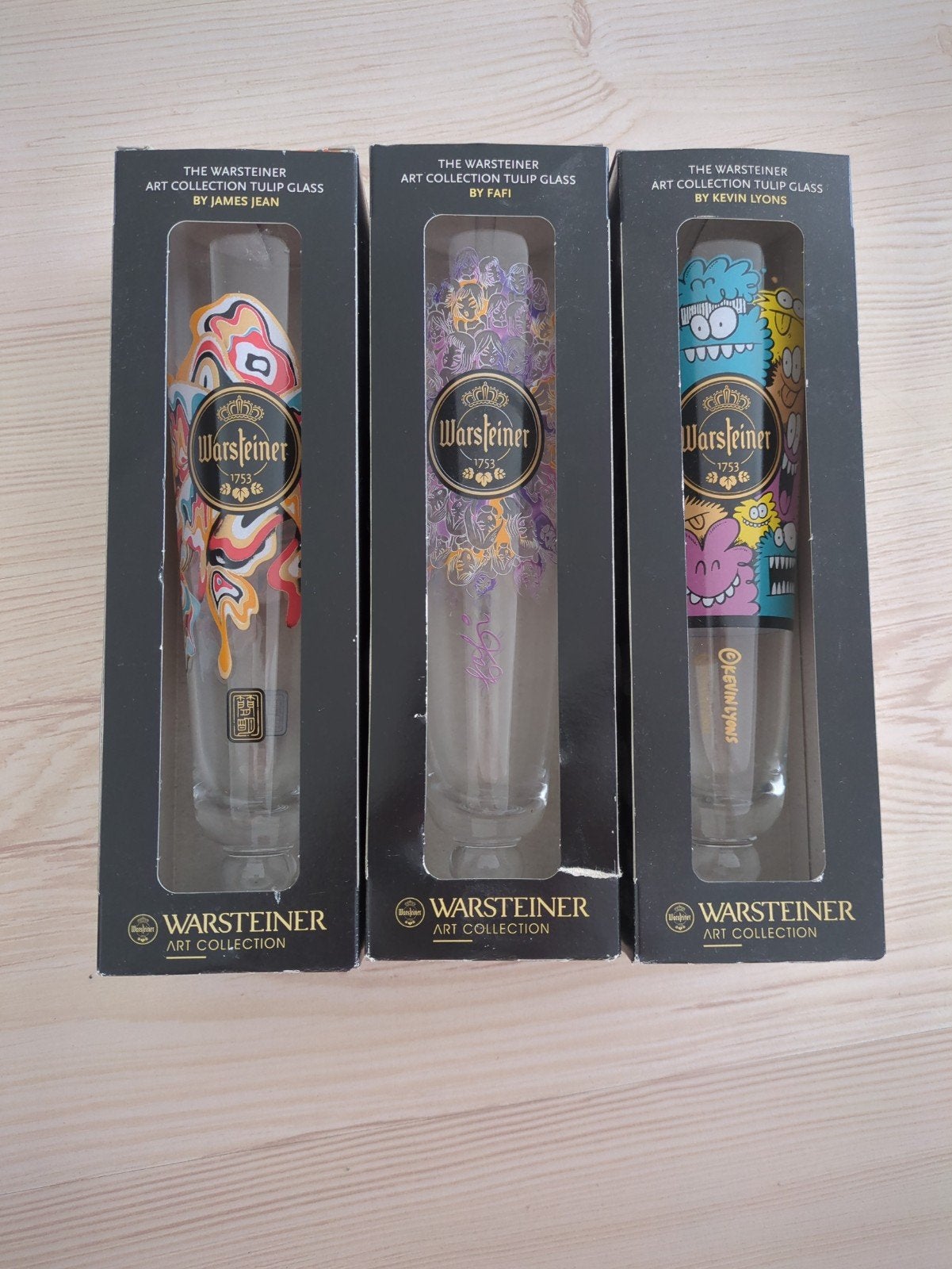 Warsteiner Art Collection Tulip Glazen - Set van 3, Ophalen, Nieuw