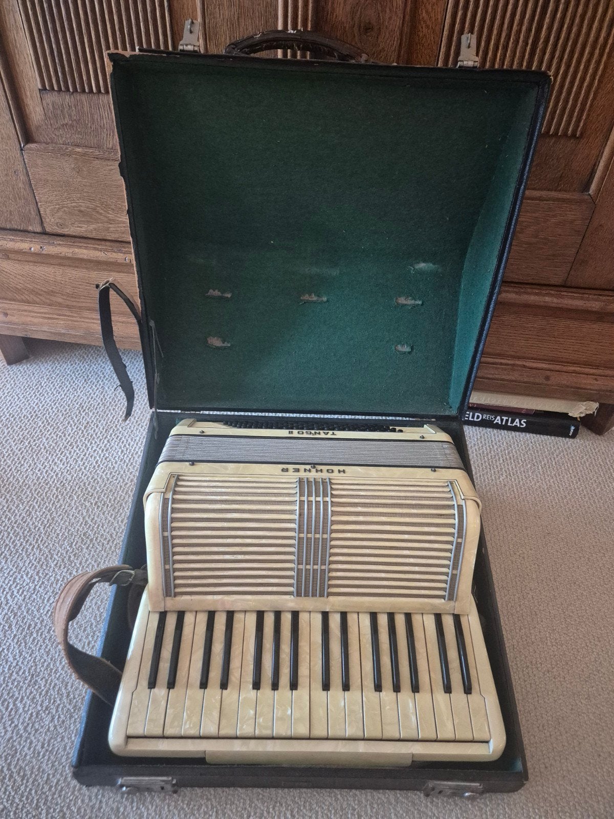 Vintage Hohner Tango II accordeon met originele koffer, Ophalen, Gebruikt, Hohner