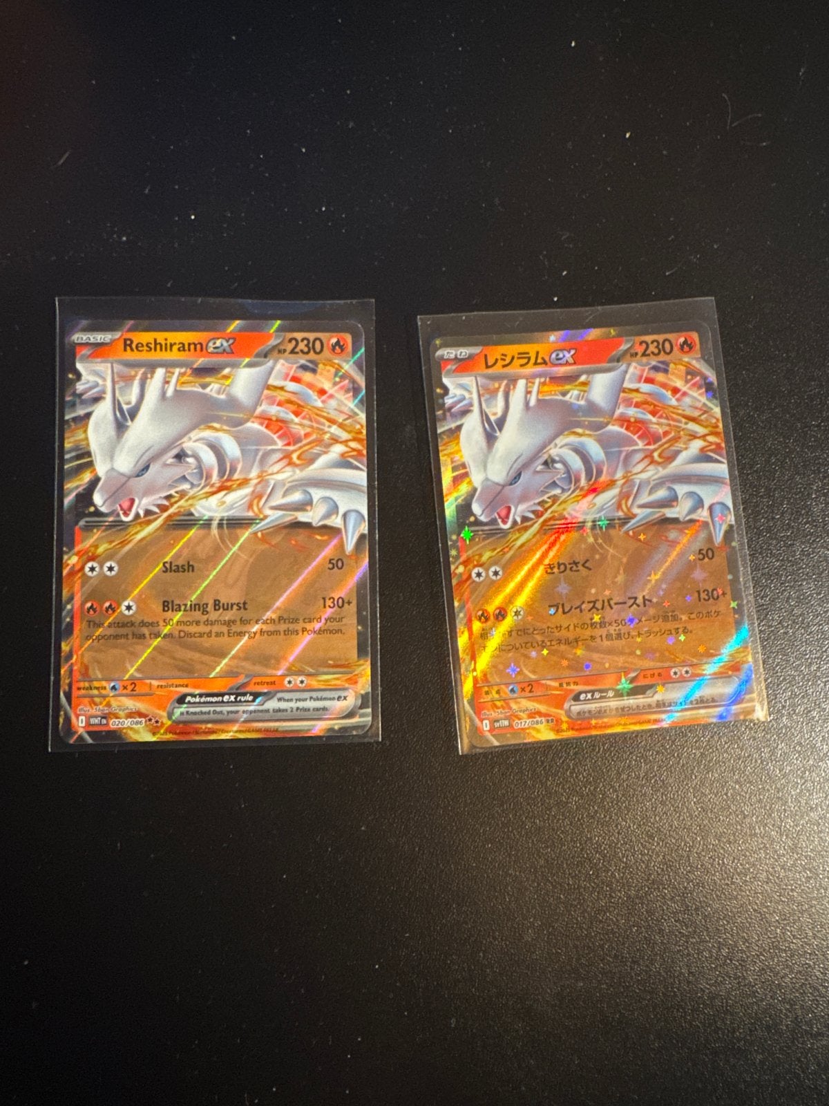 Pokémon Reshiram EX Kaarten (Engels en Japans), Verzenden, Zo goed als nieuw, Losse kaart